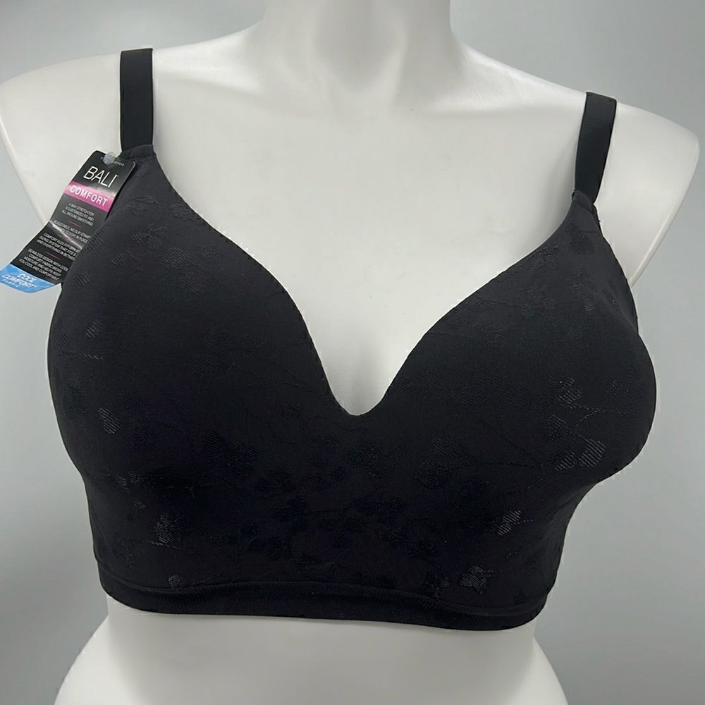 Bali Comfort black 4 way stretch T-shirt bra
